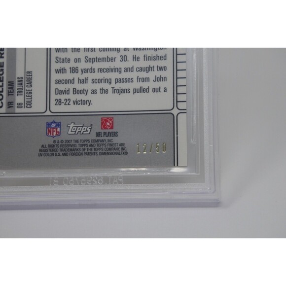 2007 Finest Gold Refractors #138 Steve Smith/50 Rookie Beckett 10 PRISTINE - Picture 5 of 6